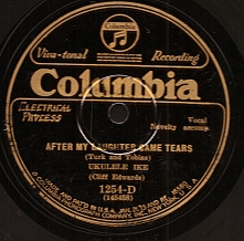 After My Laughter Came Tears - Columbia 1254-D